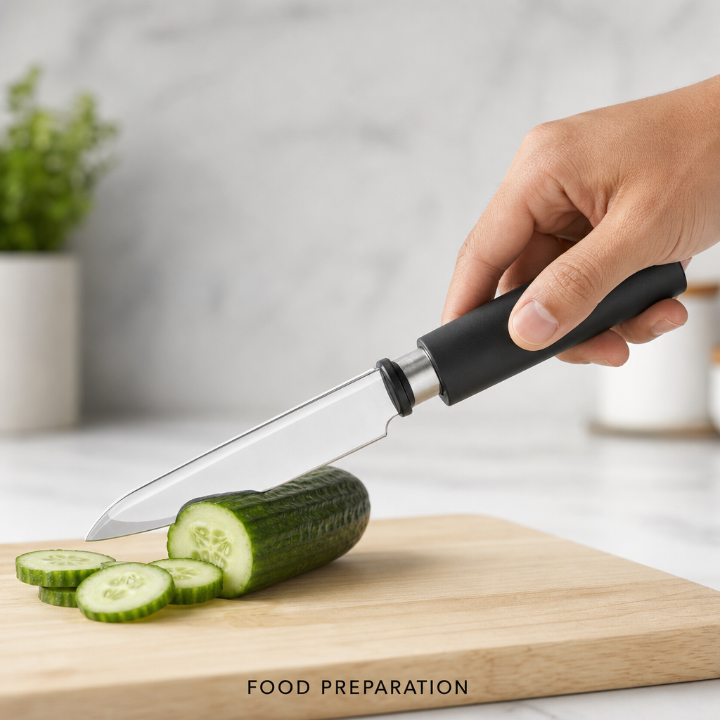 96 Pieces Kitchen Knives, 5 Inch, Single Knife with Long Handle for Food Preparation