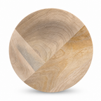 96 Pieces Wooden Serving Bowl, Round Tablewares Dish, 12 Inch, Natural Wood