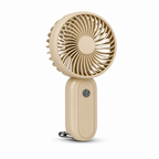 120 Pieces Beige Rechargeable Mini Hand Fan, Portable Handheld Fan with Three Speed Settings
