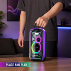 48 Pieces Portable Wireless Party Speaker, Transparent Housing, RGB LED Lighting, IPX5 Water Resistance and 3000mAh Battery