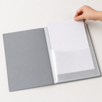 144 Pieces Grey A4 Display Book with 20 Clear Pockets, 1 Piece