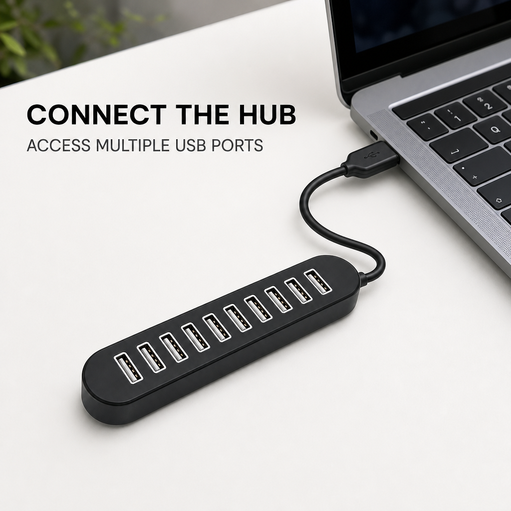 96 Pieces USB Hubs with 1TB Storage Support, Multi-Port USB 2.0 Expansion Hub with Attached Cable