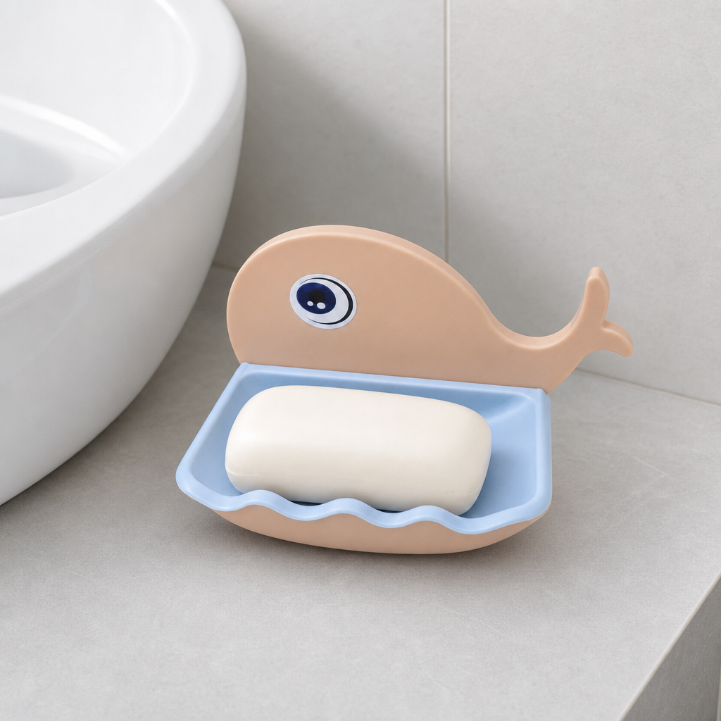 240 Pieces Assorted Colour Fish-Shaped Plastic Soap Dish with Drainage Tray, 1 Piece