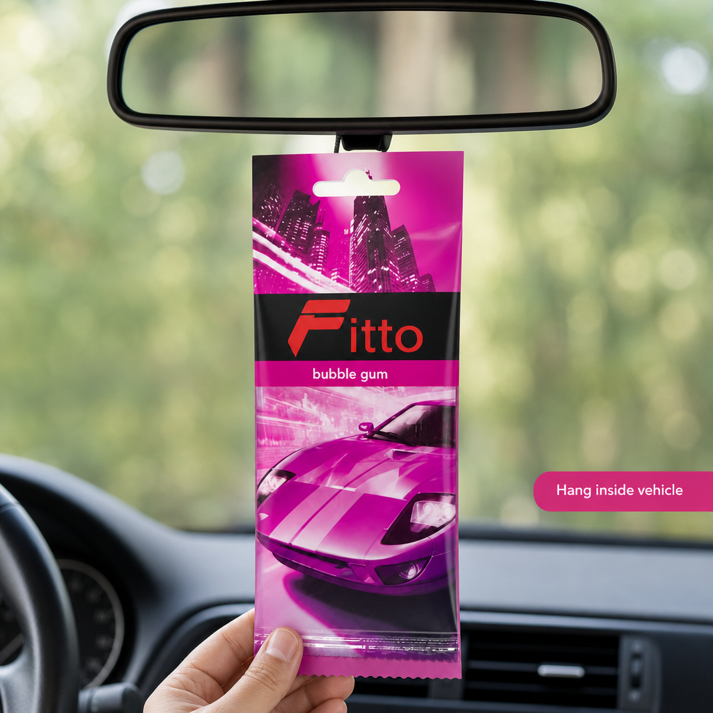 144 Pieces Car Air Fresheners Hanging Bubble Gum Scent, Single Pack