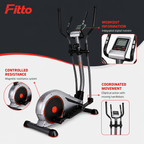 48 Pieces Elliptical Trainers with Magnetic Resistance, Digital Monitor and Heavy-Duty Frame, 120 kg User Weight