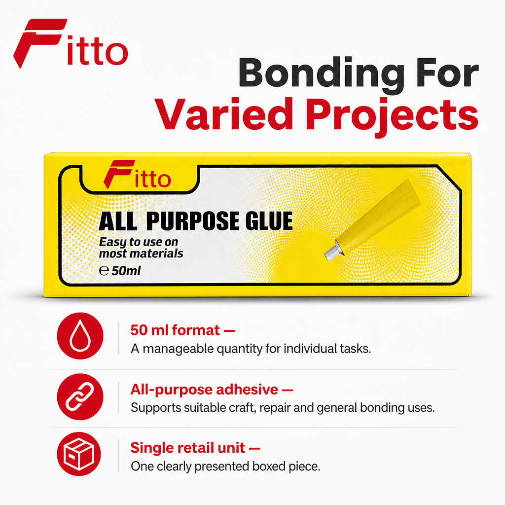 144 Pieces Multi-Surface Adhesives Glue, 50 ml, 1 Piece for Crafting, Repairs and General Bonding