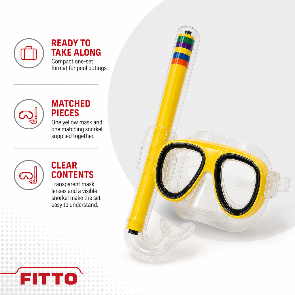 96 Pieces Swimming Mask and Snorkel Set, Yellow, 1 Set