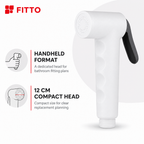 96 Pieces Handheld Bidets Sprayer Head, Shattaf Bathroom Fixture, 12 cm, White, 1 Piece