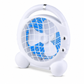 72 Pieces Portable LED Fan with 18 SMD Lights, White and Blue, 1 Piece
