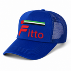 120 Pieces Blue Trucker Cap with UAE Flag Design, Curved Visor and Mesh Back, 1 Piece