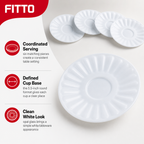 96 Pieces Opal Glass Saucer, 5.5 Inch, White, 6-Piece Pack