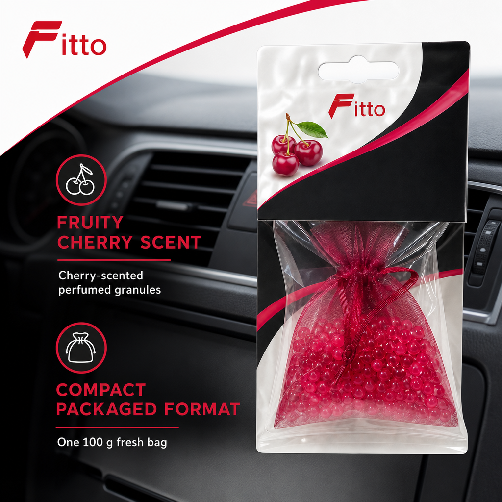 96 Pieces Car Air Fresheners Fresh Bag, Cherry Scent, Perfumed Granules, 100 g