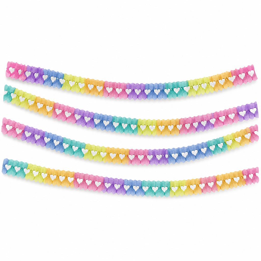 240 Pieces Rainbow Craft Paper Garland, 3.6 m Hanging Party Decorations, 1 Piece