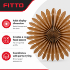 240 Pieces Brown Paper Honeycomb Fan Decoration, 40 cm, 1 Piece