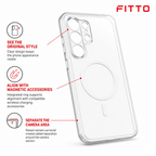 96 Pieces Crystal Clear Magnetic Phone Cases with Ring for Wireless Charging and Raised Camera Protection