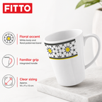 120 Pieces Melamine Water Mug with Handle, White Floral Pattern, Single Mug for Home and Office Use