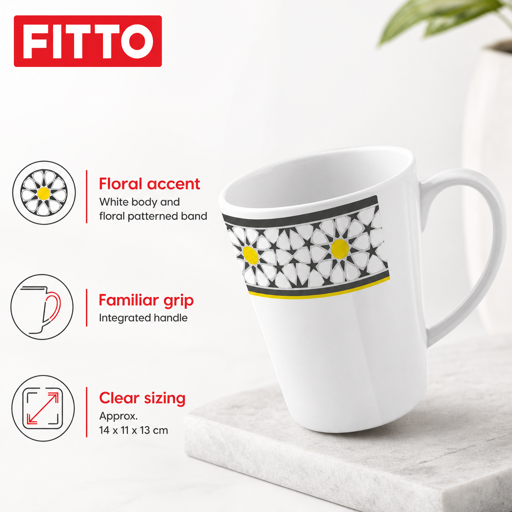 120 Pieces Melamine Water Mug with Handle, White Floral Pattern, Single Mug for Home and Office Use