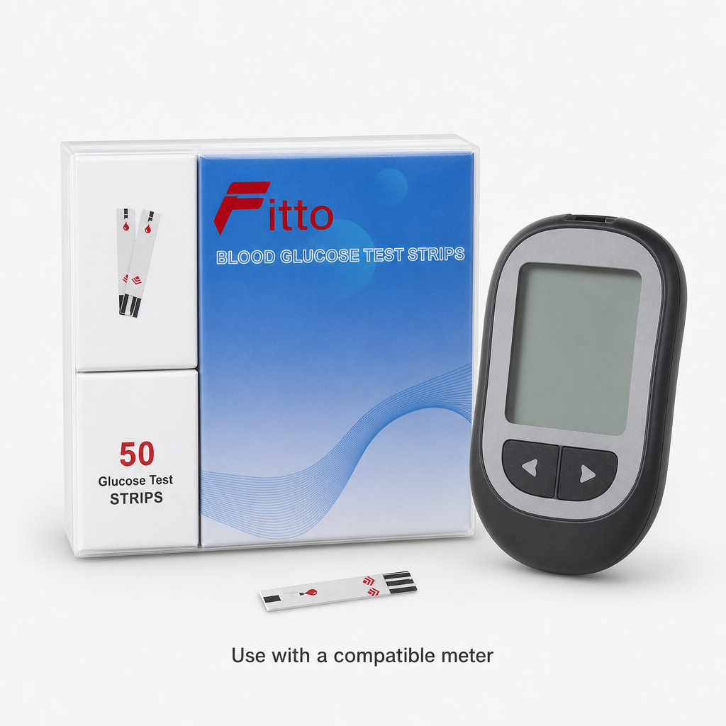 72 Pieces Blood Glucose Test Stripses for Compatible Meter, 1 Pack