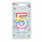 240 Pieces Number 5 Cake Candle, Mixed Colour, 1 Piece