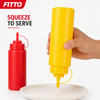 120 Pieces Plastic Squeeze Condiment Bottles, Red and Yellow, 2-Piece Set