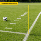 144 Pieces Plastic Soccer Training Pole, 100 cm, Yellow