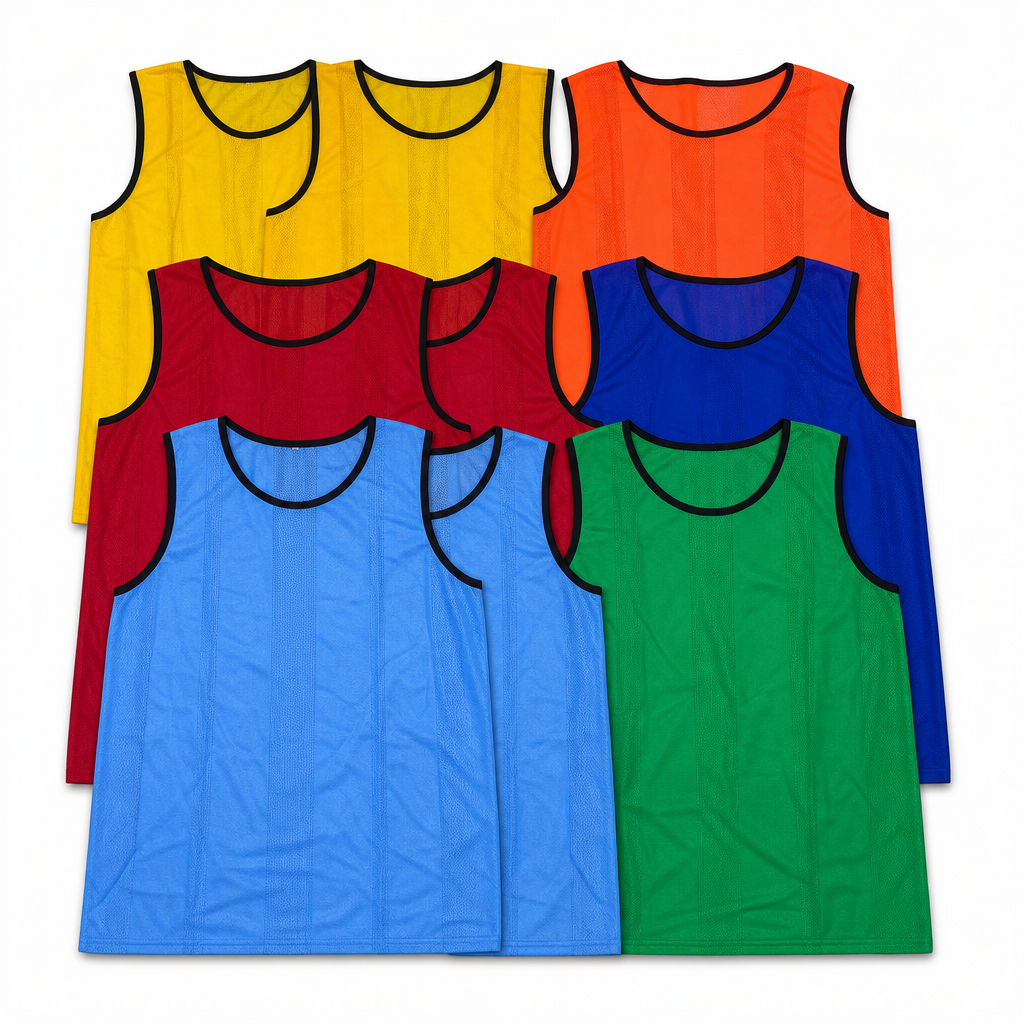 48 Pieces Mesh Sports Training Bib Vests, Small Size, 12-Piece Pack