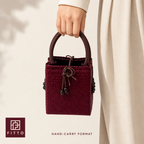 72 Pieces Mini Woven Handbags with Top Handles, Burgundy, 16 x 13 x 8 cm