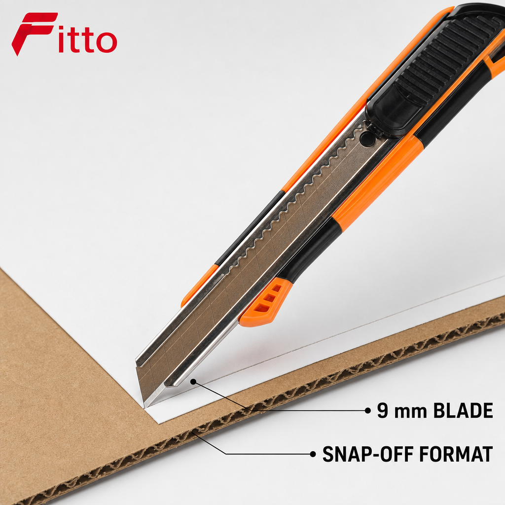 120 Pieces Orange and Black 9 mm Titanium Blade Snap-Off Cutter, 1 Piece