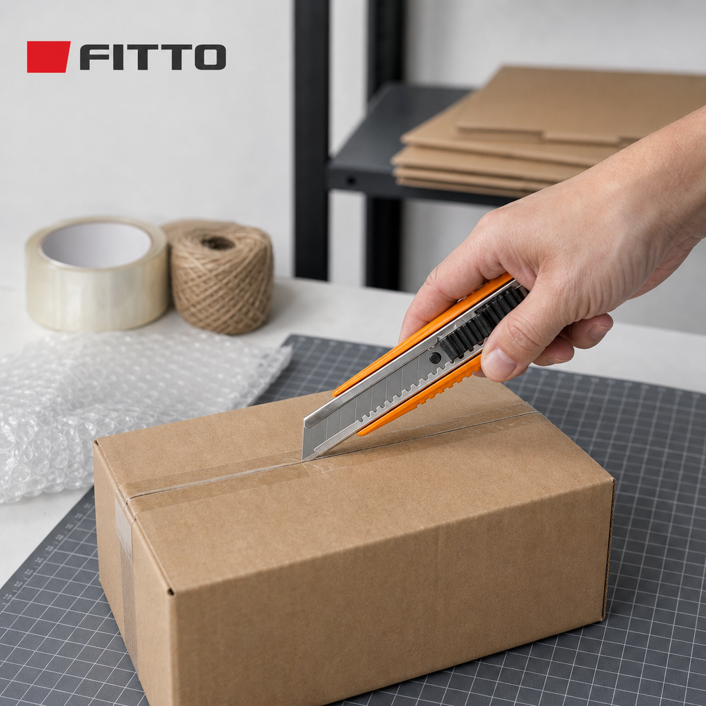 96 Pieces Snap-Off Utility Cutter, 18mm Grey and Orange, Handheld Cutting Tool for Everyday Cutting Tasks