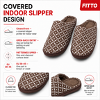 96 Pieces Adult Closed-Toe Bath Slippers, Indoor House Footwears, EU Size 38–45, Brown or Violet