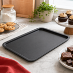 96 Pieces Baking Tray, Rectangular Carbon Steel Non-Stick Pan, Black, 47 × 31 cm, 1 Piece