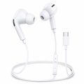 120 Pieces USB-C Wired Earphoneses with Inline Microphone, White