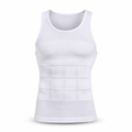 96 Pieces Men's Body Shaper Compression Tank Top, White, Size XL