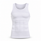 96 Pieces Men's Body Shaper Compression Tank Top, White, Size XL