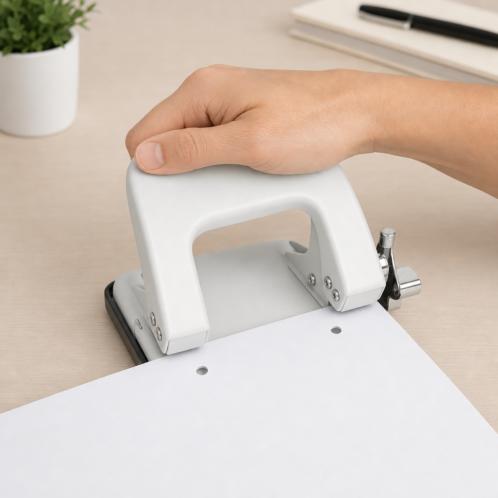 96 Pieces Paper Punches, 6 mm Two-Hole Punch with 80 mm Hole Distance, 20-Sheet Capacity, Assorted Colour, 1 Piece