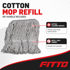 96 Pieces Cotton Mop Refill 400 g Without Handle, Replacement Floor Cleaning Head