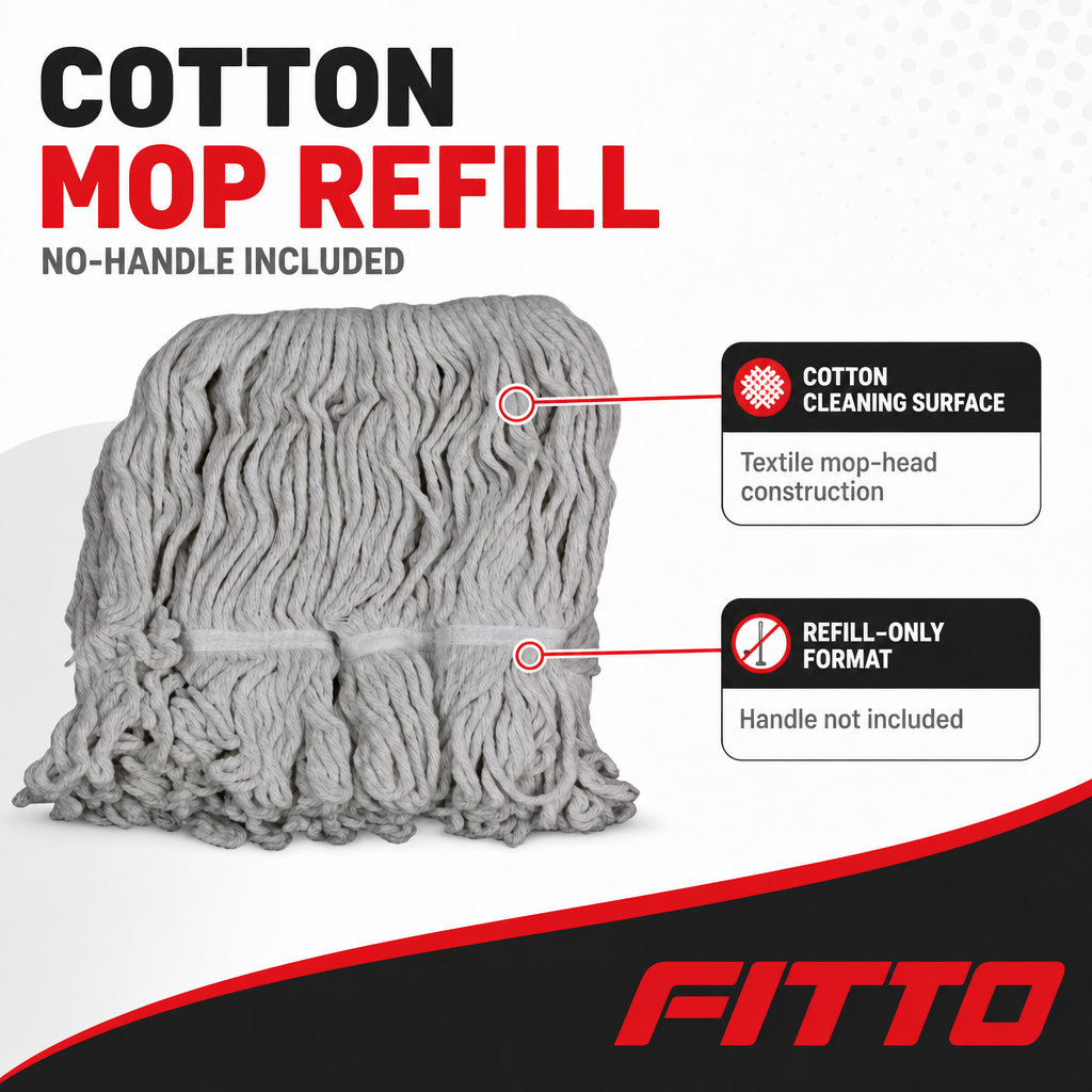 96 Pieces Cotton Mop Refill 400 g Without Handle, Replacement Floor Cleaning Head