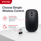 120 Pieces Wireless Optical Mouse with USB Receiver, Black