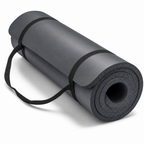72 Pieces Yoga Mat 10mm Grey with Carry Strap, Single Exercise Mats for Yoga, Stretching and Floor Workouts