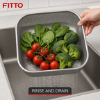 96 Pieces Grey Stainless Steel Square Strainer Basket, 27 x 27 cm, 1 Piece
