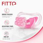 120 Pieces Nose Shaping Clips, Pink and Clear Cosmetic Facial Accessory with Bridge Support, Adjustable Pad Design, 1 Set