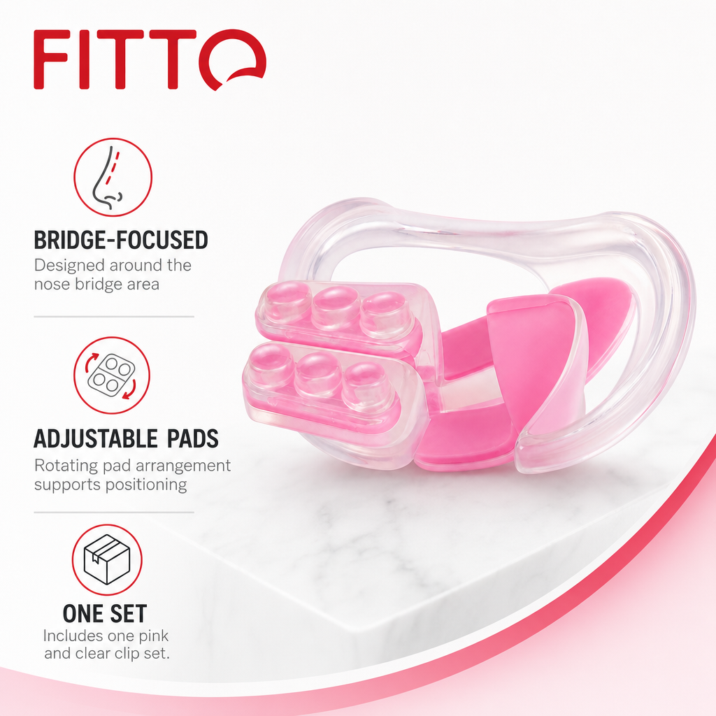 120 Pieces Nose Shaping Clips, Pink and Clear Cosmetic Facial Accessory with Bridge Support, Adjustable Pad Design, 1 Set