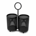 96 Pieces Black Double Mesh Storage Basket with Carry Handle, 28 x 18 x 15 cm