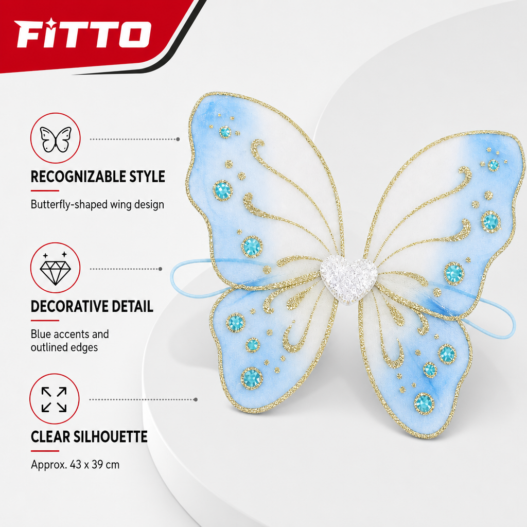 96 Pieces Butterfly Wings Costume Accessory, Assorted Colour, 43 x 39 cm, 1 Piece