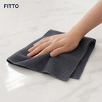 120 Pieces Waffle-Weave Microfiber Cleaning Cloth, 40 x 40 cm, Grey