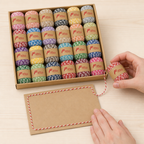 96 Pieces Ribbon Rolls, Assorted Colours, 5 mm x 3 m, 24 Rolls for Crafting, Wrapping and Decorative Projects
