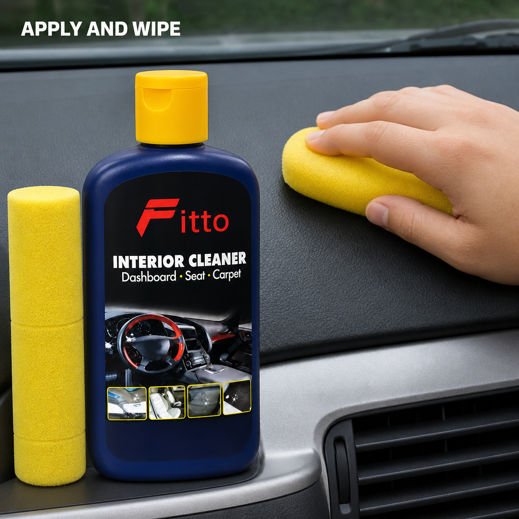 96 Pieces Interior Cleaner for Dashboard, Seat and Carpet with Chamois, 250 ml