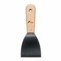 144 Pieces 3 Inch Putty Knife Paint Scraper with Wooden Handle, Natural Wood and Black, 1 Piece