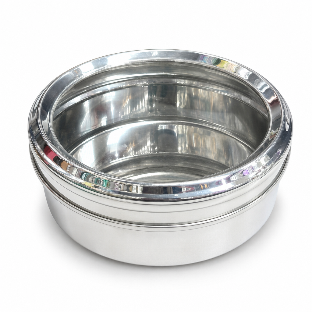 96 Pieces Stainless Steel Deep Cooking Pot with Polished Finish, 28 x 28 x 22 cm