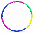 120 Pieces Sectional Massage Hoop, 59 cm, 6-Part Fitness Ring Set, Multicolor